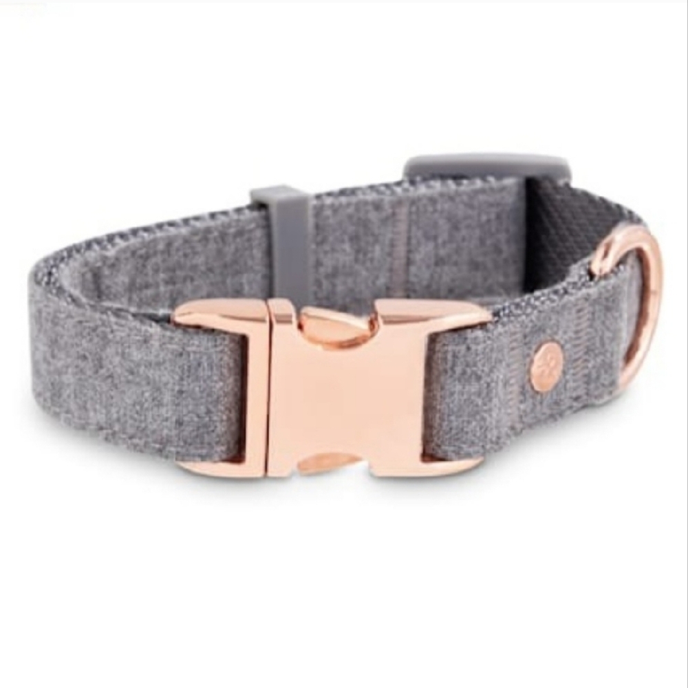 Bond & Co. Regal Rose Gold and Grey Dog Collar-XXSmall